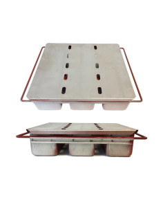 BATERIA 3 PAN MOLDE 20x10x10cm + CAUCHOMoldes Pan 2