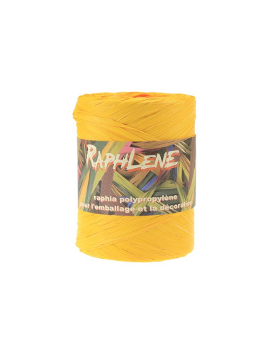CINTA RAPHLENE 12.5mm MAIZ (100mt)Cinta Rafia Sintética