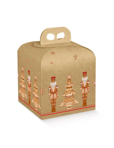 CAJA PANETTONE GINGER BREAD - 200x200xh180mm PK10u