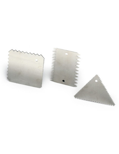 PEINES 3 INOX DECORACIÓN CUAD/RECT/TRIANGPeines