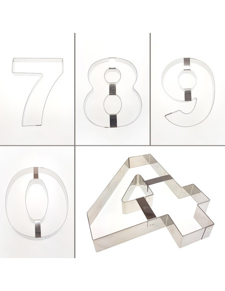 NÚMEROS INOX 20CMAros lisos