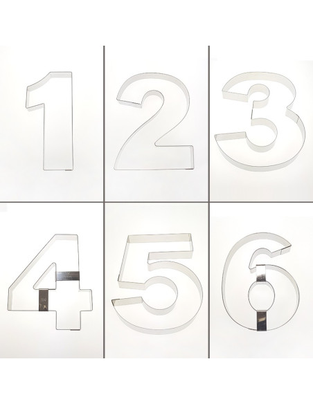 NÚMEROS INOX 30 CMAros lisos