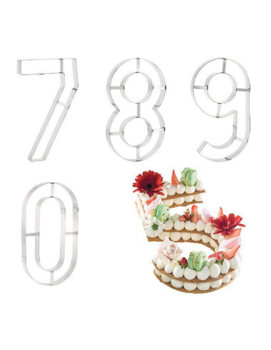 KIT 9 CORTAPASTAS NÚMEROS 30cm INOXCortapastas metálicos