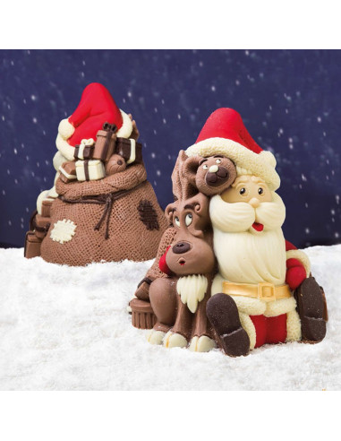 CAMPANA SANTA CLAUS OSO RENOSilicona 3D