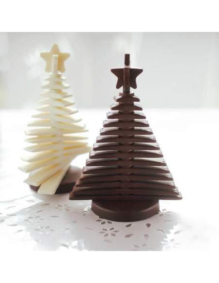 MOLDE 3D TREE CHOC D80x150mm (2pz) SILICONAEasy Choc