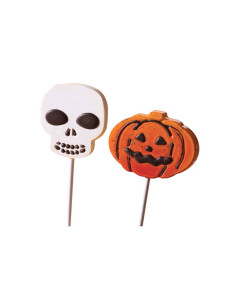 MOLDE PVC PIRULETA HALLOWEEN 60x70x9mm (2 moldes)