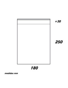 BOLSA 180x250+30mm SOLAPA ADHESIVA (100u)