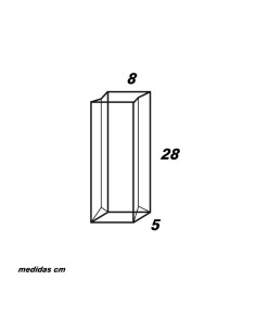 BOLSA TRANSP. 8+5x28cm FONDO CUADRO PK (50u)