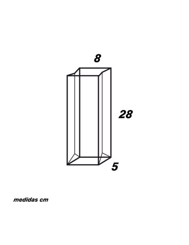 BOLSA TRANSP. 8+5x28 FONDO CUADRO PK (50u)Packaging