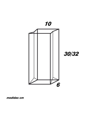 BOLSA TRANSP. 10+6x32 FONDO CUADRO PK (50u)Packaging