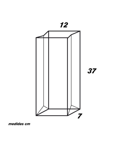 BOLSA TRANSP. 12+7x36 FONDO CUADRO PK (50u)Packaging