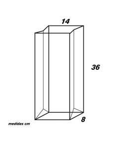 BOLSA TRANSP. 14+8x36cm FONDO CUADRO PK (50u) 