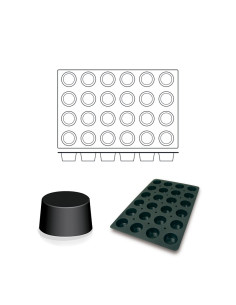 MOLDE SQ009 24 MUFFIN 69x39 mmSilikomart 60x40 2