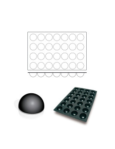 MOLDE FLEX SQ003 SEMIESFERASSilikomart 60x40 2