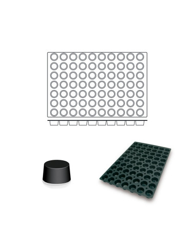 MOLDE FLEX SQ007 MINI MUFFINSilikomart 60x40