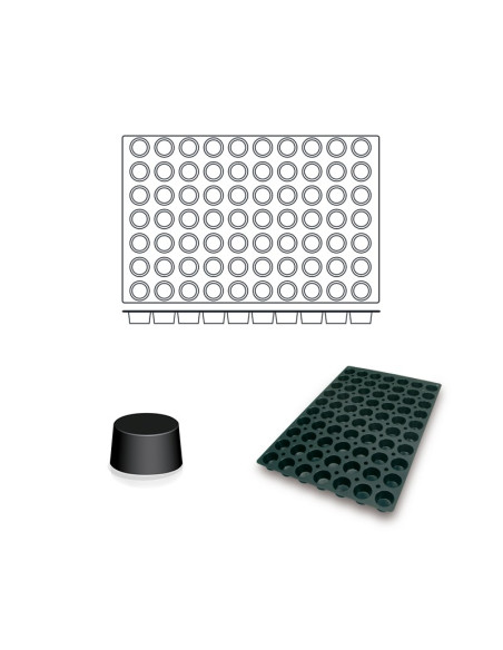 MOLDE FLEX SQ007 MINI MUFFINSilikomart 60x40