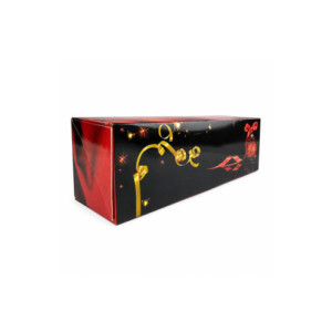 CAJA TRONCO BOULE NOEL ROUGE - 25x11xh11cm PK25u
