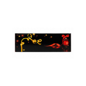 CAJA TRONCO BOULE NOEL ROUGE - 30x11xh11cm PK25u 2