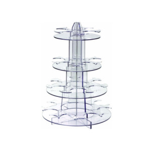 EXPOSITOR 4est. 26 MUFFINS d30Xh41cm PLEXIGLASS