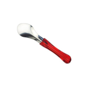 ESPATULA HELADO 26cm IN.18/10 MANGO ROJO TRANSP.