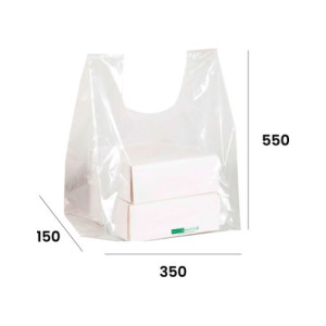 BOLSA 350/150 550 mm PK(100) FONDO PLANO 50 micras 2
