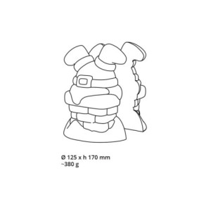 M. SANTA EN CHIMENEA - Ø125xh170mm 80g 2c 2