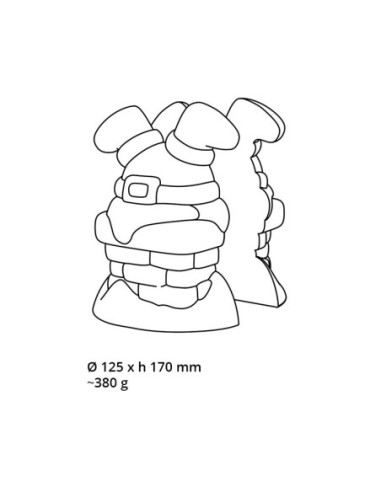 M. SANTA EN CHIMENEA - Ø125xh170mm 80g 2c-1