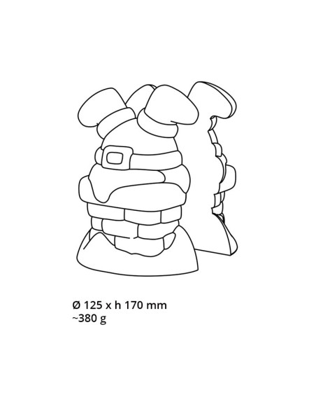M. SANTA EN CHIMENEA - Ø125xh170mm 80g 2c-1
