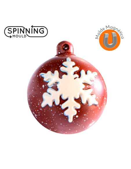 M. MAGNETICO BOLA NAVIDAD COPOS - Ø60xh72mm 47g 6c
