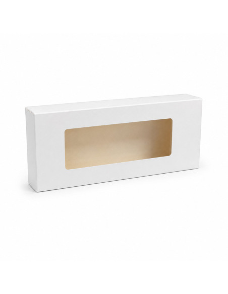 CAJA TURRÓN BLANCA + INSERTO - 205x85xh28mm PK25u