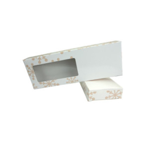 CAJA TURRON BLANCA COPOS INSERTO - 26x9xh2,8 PK25u