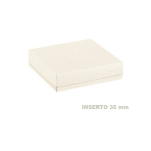 ESTUCHE PIEL BLANCA - 145x145x35mm Int35 PK10