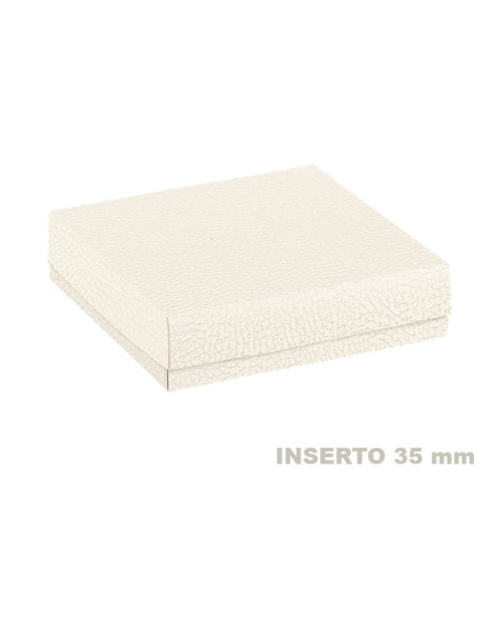 ESTUCHE PIEL BLANCA - 145x145x35mm Int35 PK10