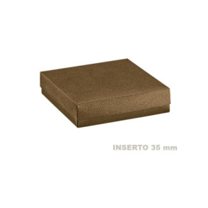 ESTUCHE PIEL MARRÓN - 145x145x35mm Int35 PK10u