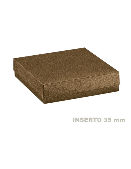 ESTUCHE PIEL MARRÓN - 145x145x35mm Int35 PK10u