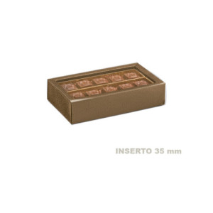 ESTUCHE PIEL MARRÓN - 145x75x35mm Int35 PK10u