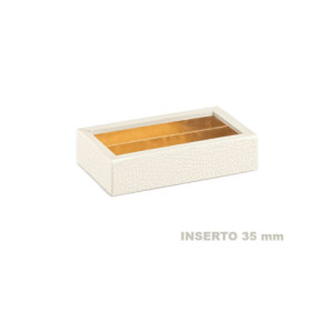 ESTUCHE PIEL BLANCA - 145x75x35mm Int35 PK10u