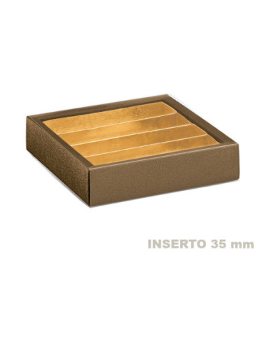 ESTUCHE PIEL MARRÓN - 145x145x35mm Int35 PK10u