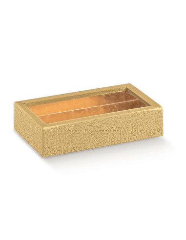 ESTUCHE PIEL ORO - 145x75x35mm Int35 PK10u