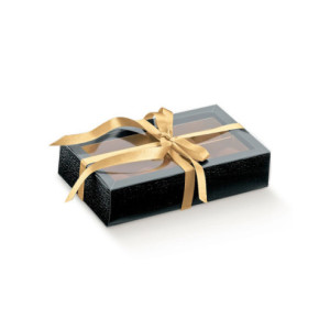 ESTUCHE PIEL NEGRA - 145x75x35mm Int35 PK10u