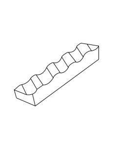 MOLDE PVC TURRÓN TU517 200x40x20mm (2ud)