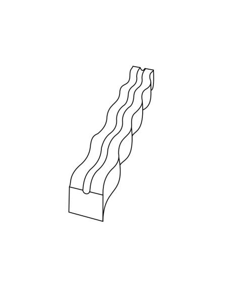 MOLDE PVC TURRÓN TU522 250 x 35 x h 25 mm