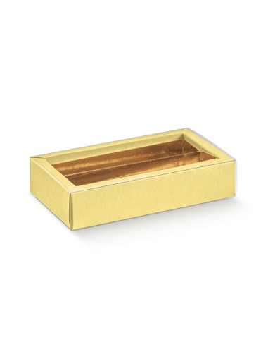 ESTUCHE 145x75x35mm (i.35) AMARILLO TOPOS PK(10u)Cajas Turrón/Bombones