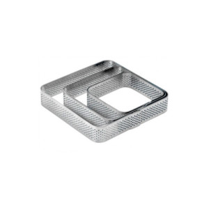 ARO CUADRADO PERFORADO H20mm INOX CANTO REDONDO