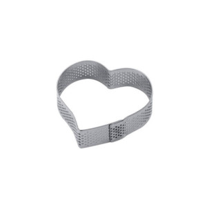 ARO CORAZÓN PERFORADO 74x62xh20mm INOX CROSTATA