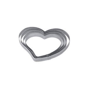 ARO CORAZÓN PERFORADO 160x150xh20mm INOX CROSTATA