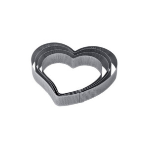 ARO CORAZÓN PERFORADO 160x150xh35mm INOX CROSTATA