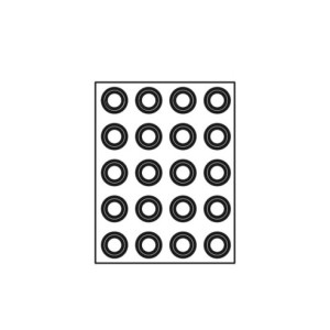 TAPETE FF4301 FORMASIL 20 TART.REDONDAS 48/36x16mm
