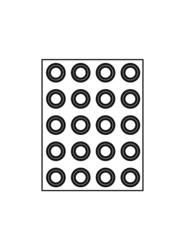 TAPETE FF4301 FORMASIL 20 TART.REDONDAS 48/36x16mm