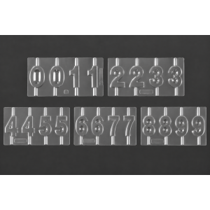 M.PVC  NUM. 1-2-3-4-5-6-7-8-9-0 VELA 6 CM (2+2i) 2